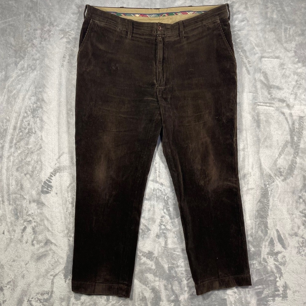 Polo Ralph Lauren Preston Corduroy Pants Mens Brown Classic Fit‎ Size 40x30